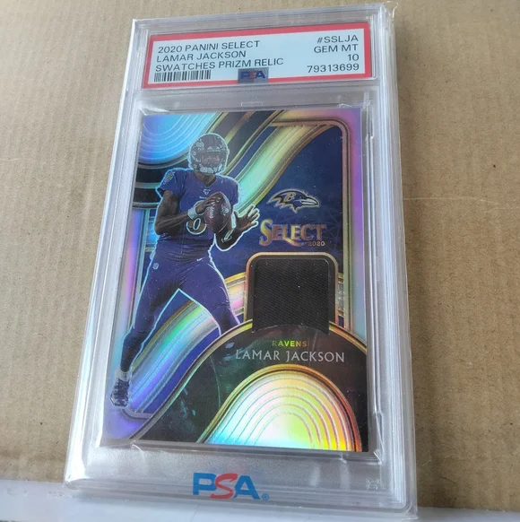 🏈🏆Lamar Jackson "Player-Worn Materials Black Patch - 35/99 Insert" Slab🏆🏈 - Picture 4 of 8